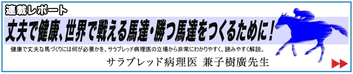 健康馬には何が必要かわかり易く解説　サラブレッド病理医　兼子樹廣　レポート